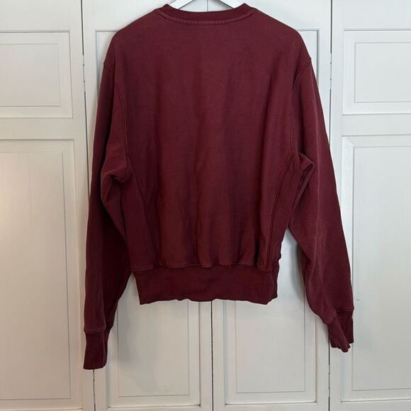 Guizo x Champion Revolve maroon oversized crewneck sweatshirt size Large - Picture 8 of 12